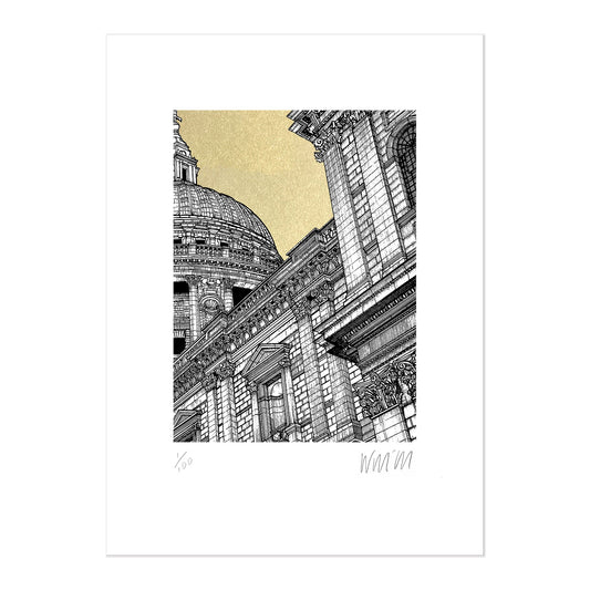 St Paul's Cathedral Gold Print - Will Clarke
