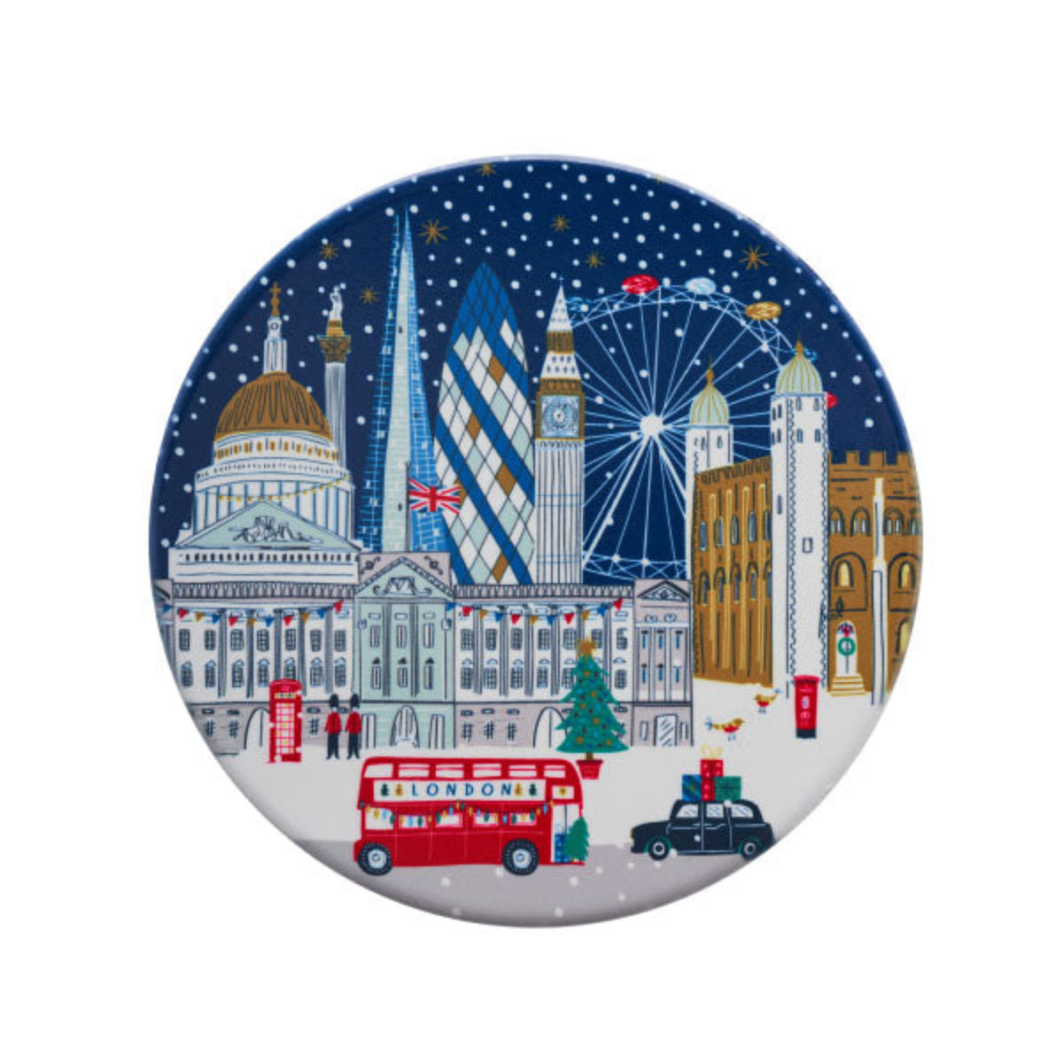 London Winter Ceramic Coaster