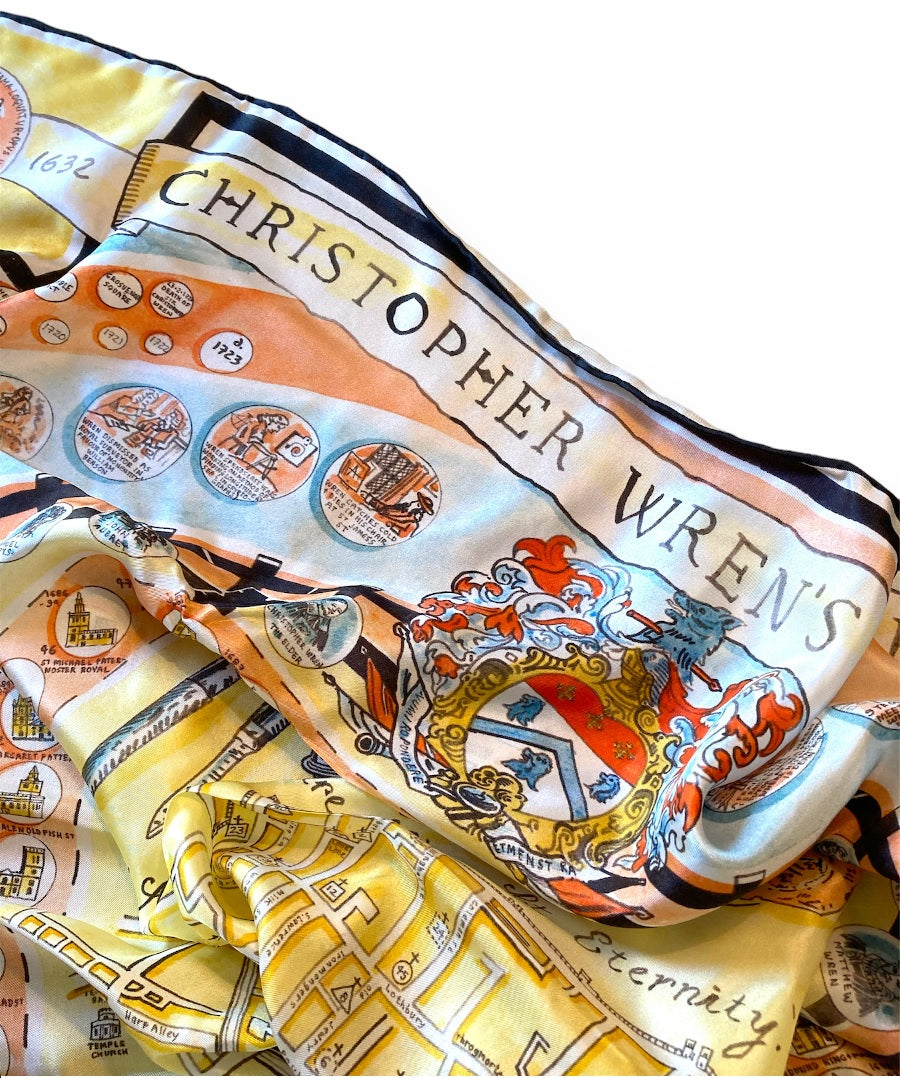 Christopher Wren's London Life Silk Scarf
