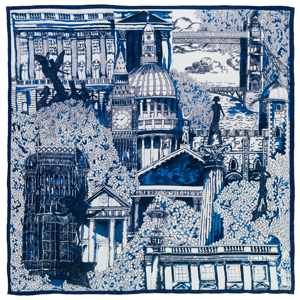 London Landmarks Silk Scarf