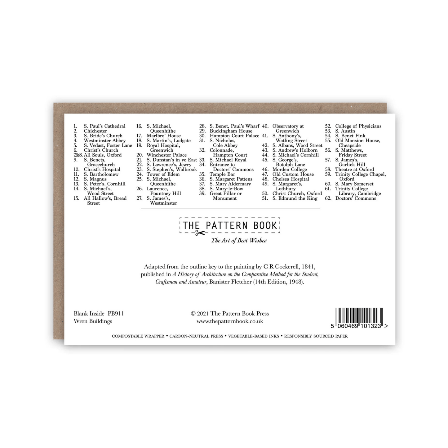 Wren's Buildings - Greetings Card
