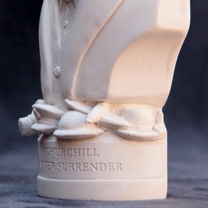 Sir Winston Churchill — White Plaster Bust