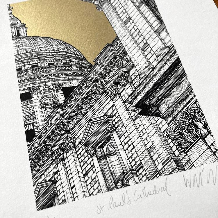 St Paul's Cathedral Gold Print - Will Clarke