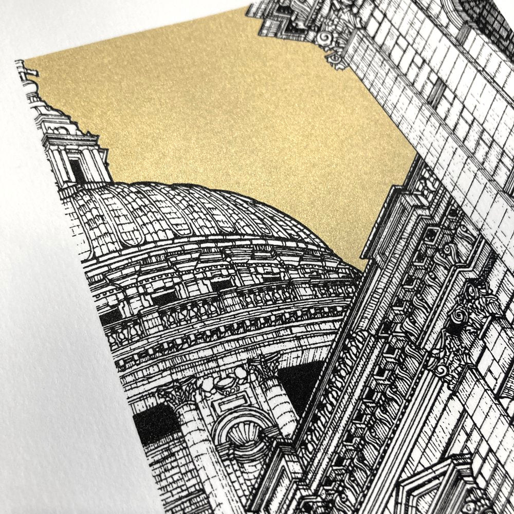 St Paul's Cathedral Gold Print - Will Clarke