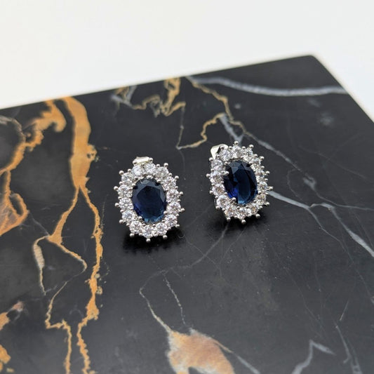 Duchess Sapphire Cluster Stud Earrings