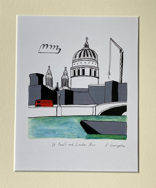 St Paul’s and London Bus Print