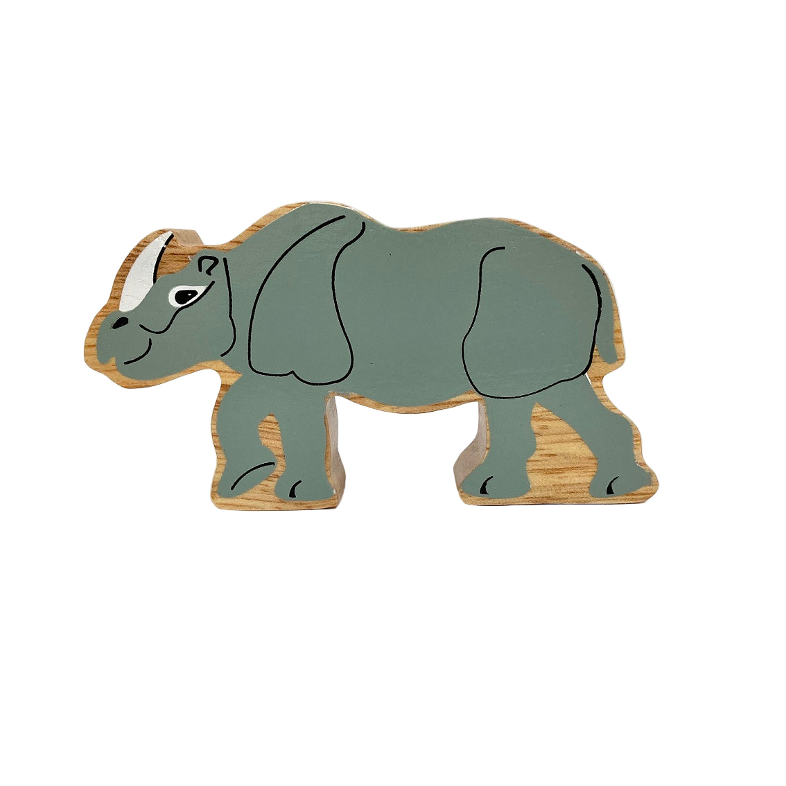 Wooden Grey Rhino