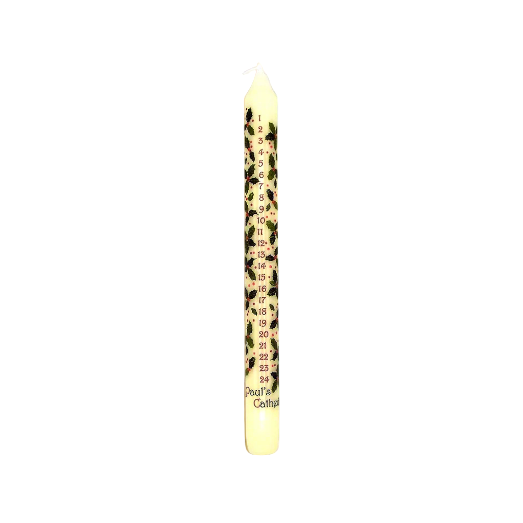 St Paul’s Cathedral Holly and Leaves Advent Candle