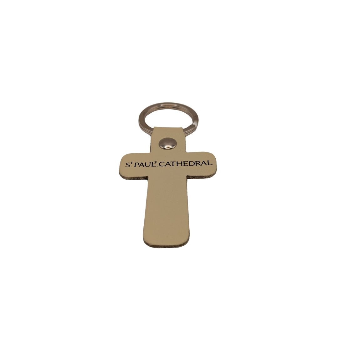 St Paul's Cathedral Leather Cross Keyring