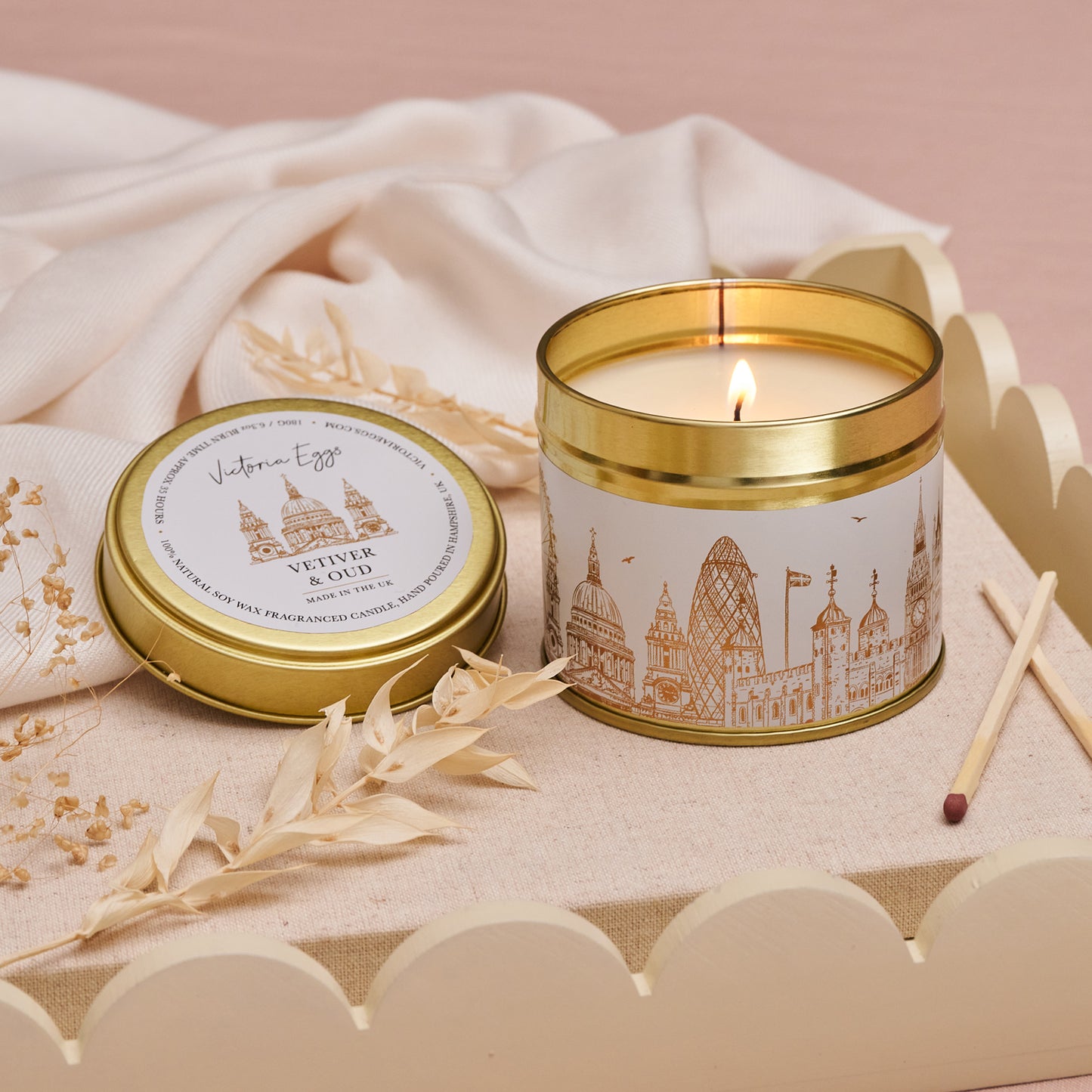 London Rooftops Tin Candle