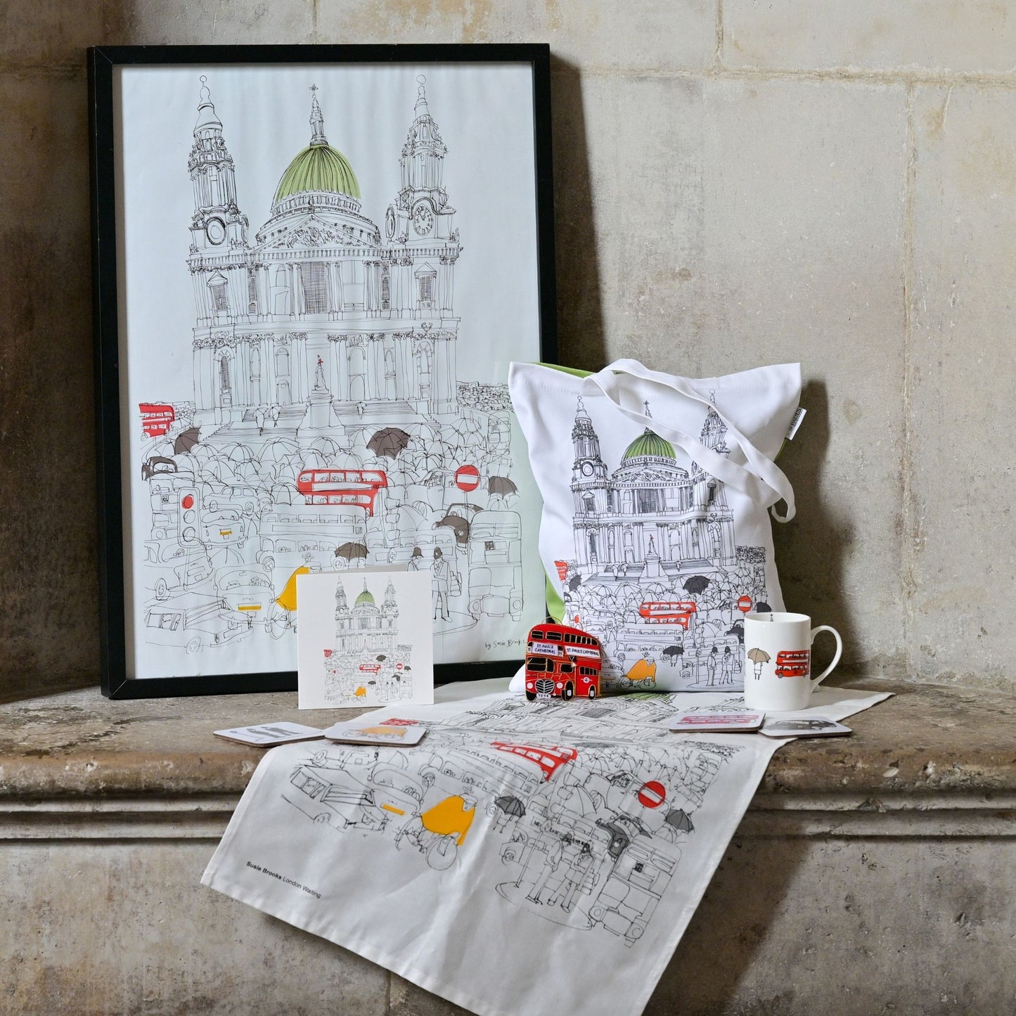 London Waiting Tea Towel