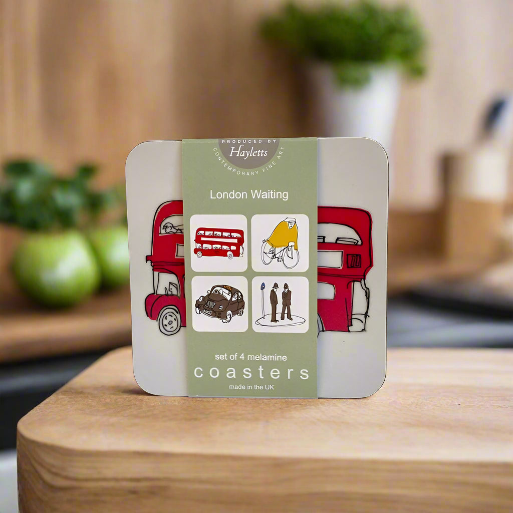 London Waiting Set of Coasters