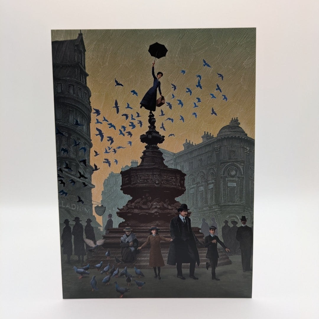 Mary Poppins in Piccadilly Circus - Greeting Card