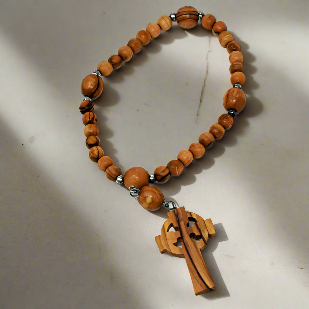 Olive Wood Anglican Rosary