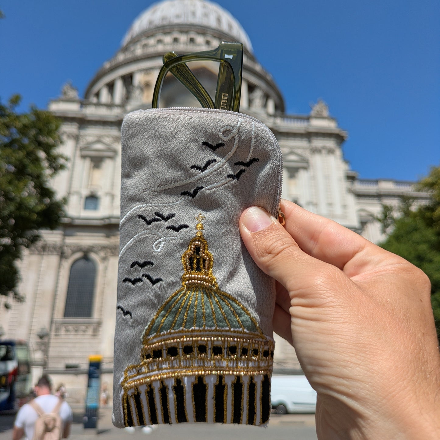 St Paul's Cathedral Beaded Glasses Case