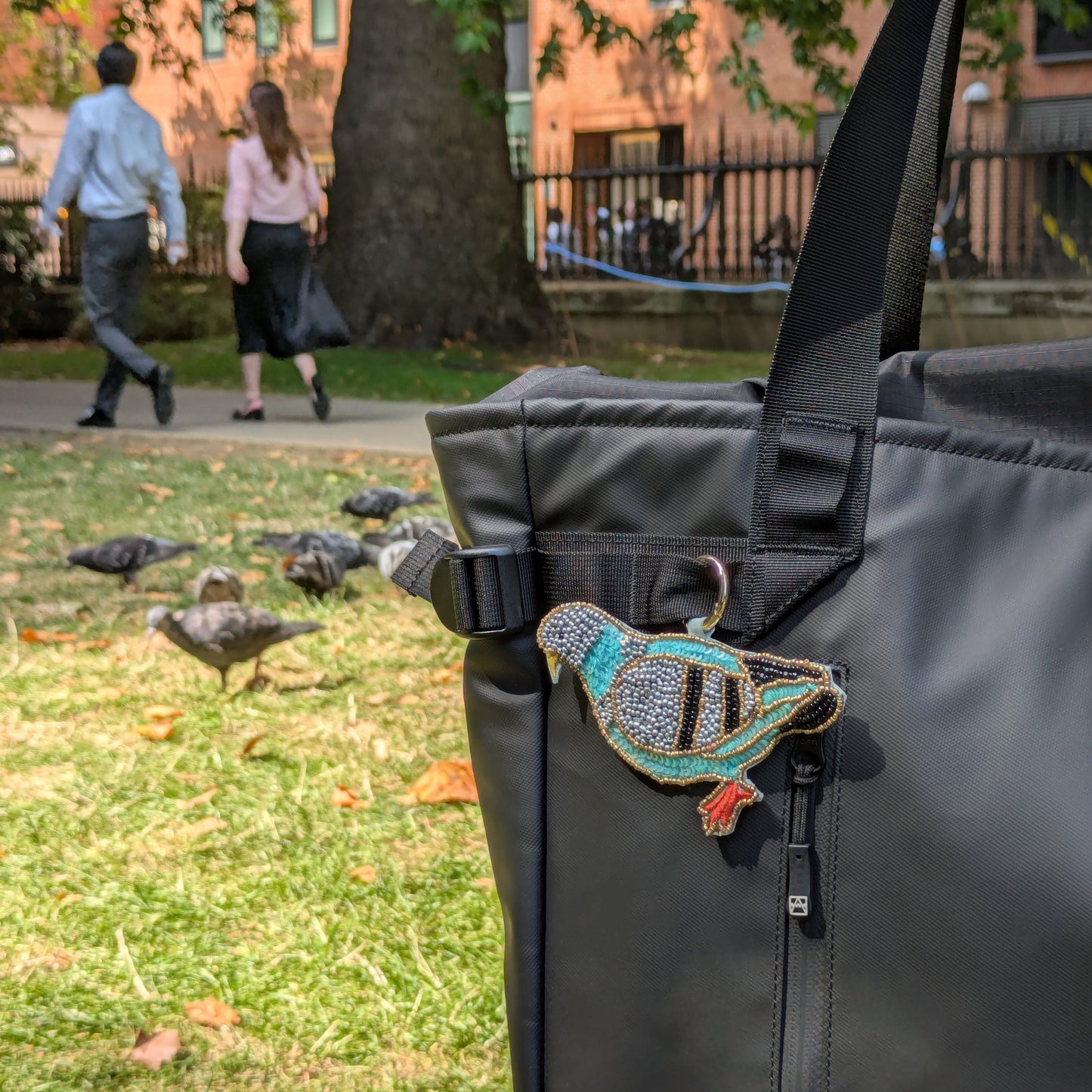 St Paul's Cathedral Beaded Pigeon Bag Charm