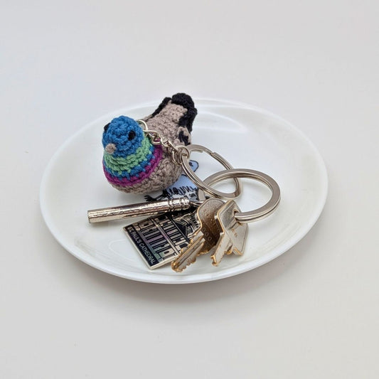 Crochet Pigeon Keyring