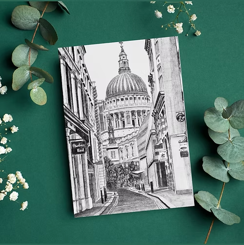 St Paul’s Cathedral from Watling Street – Art Card