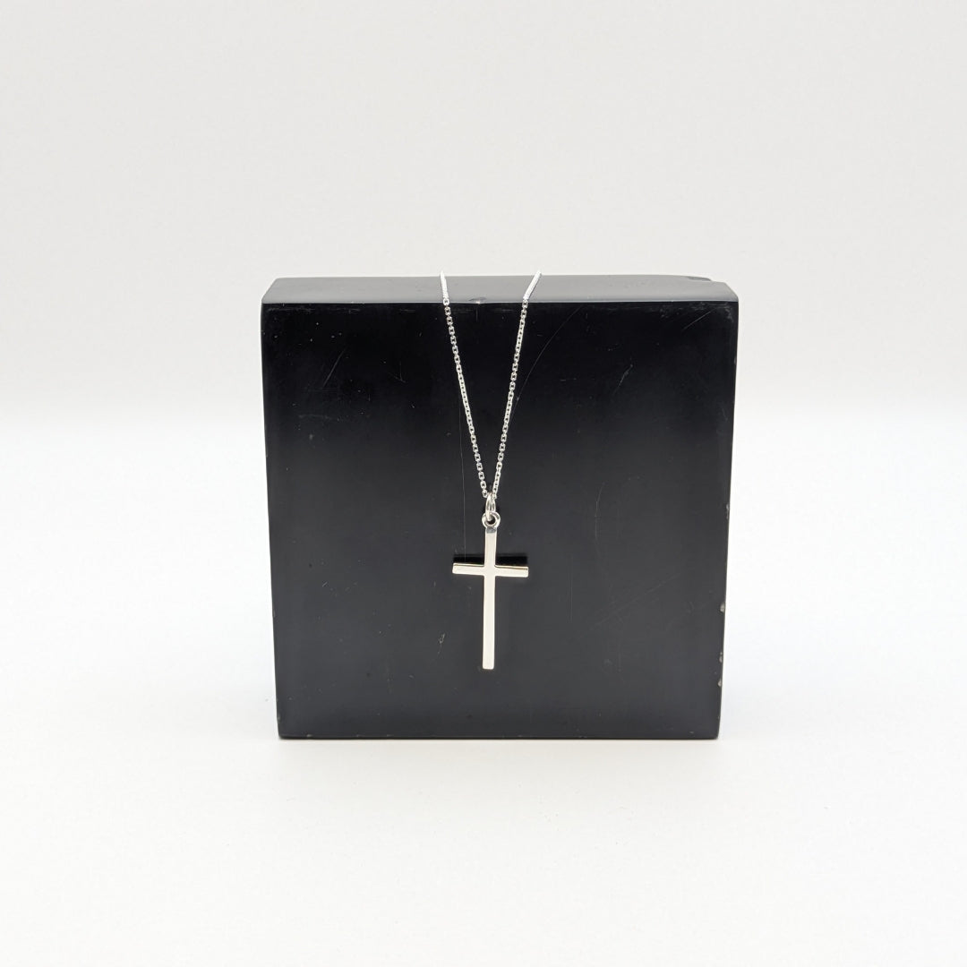 Sterling Silver Cross & Chain Necklace