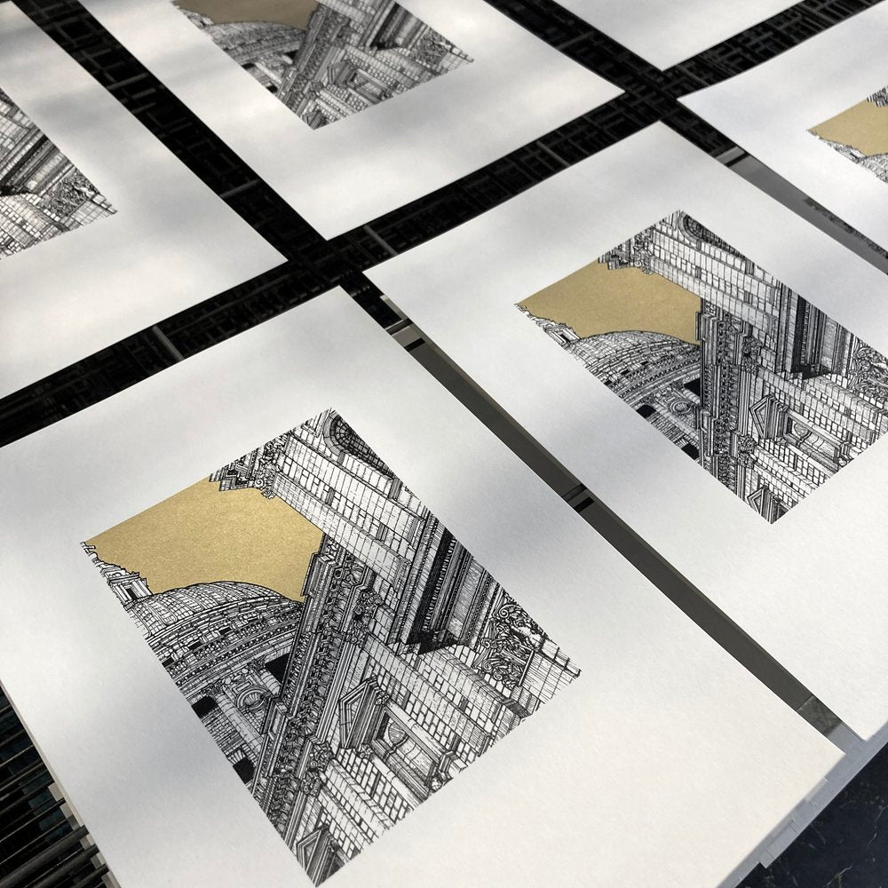 St Paul's Cathedral Gold Print - Will Clarke