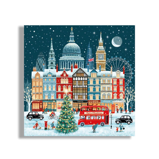 Starry London Night Christmas Cards – Pack of 8