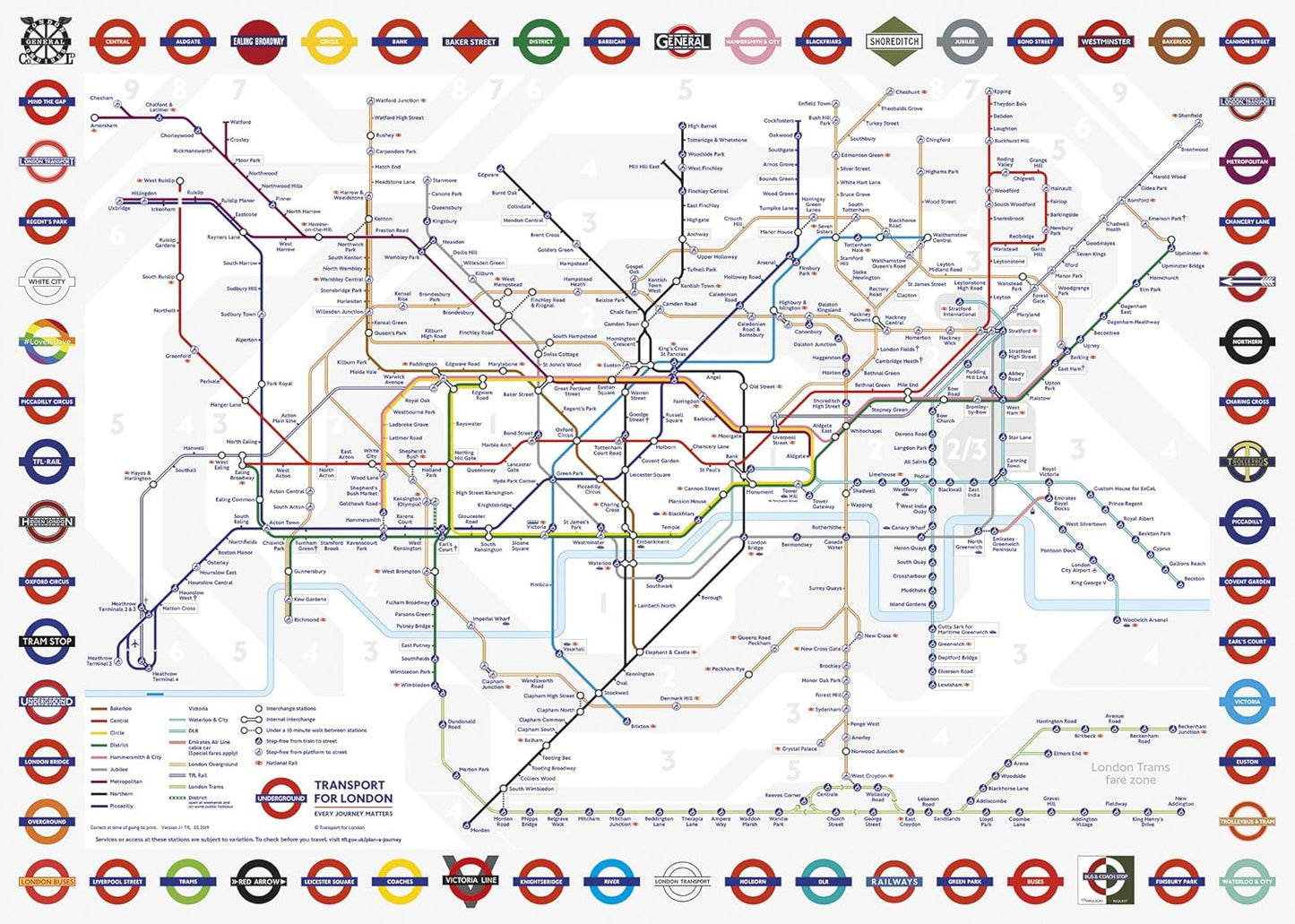 London Underground Tube Map – 1000 Piece Jigsaw