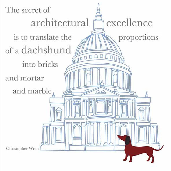 Christopher Wren's Dachshund Card