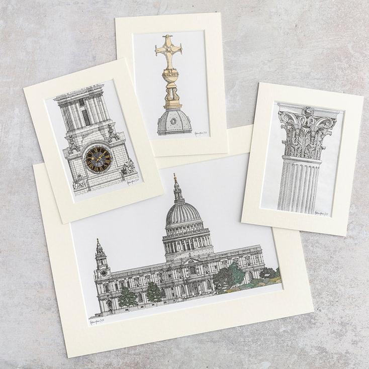 St Paul's Cathedral Clock Print - Katherine Jones