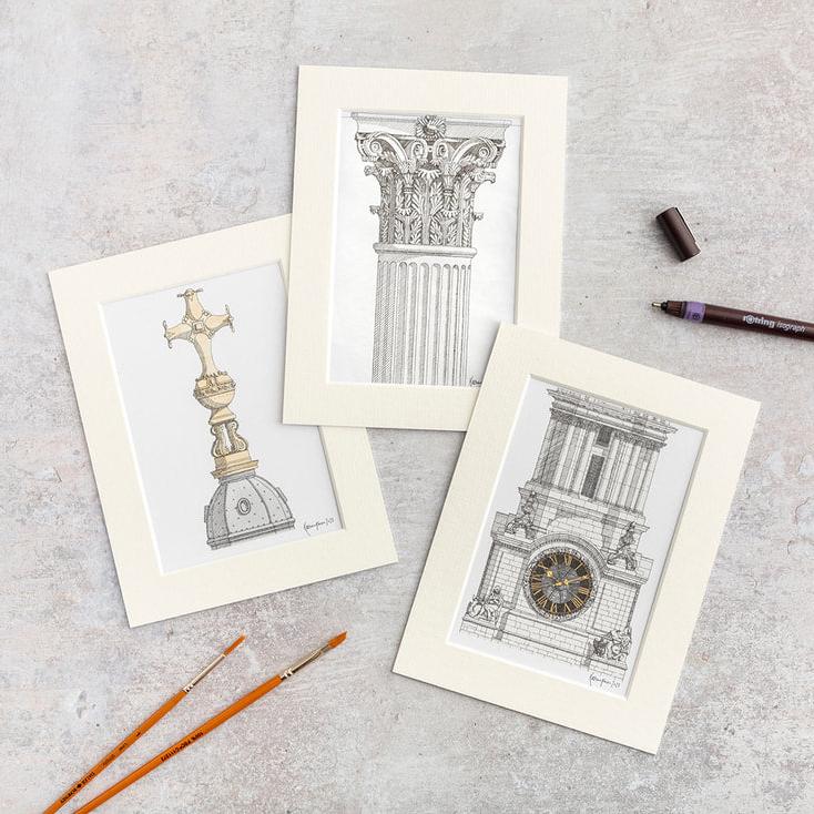 St Paul's Ball & Cross Print - Katherine Jones