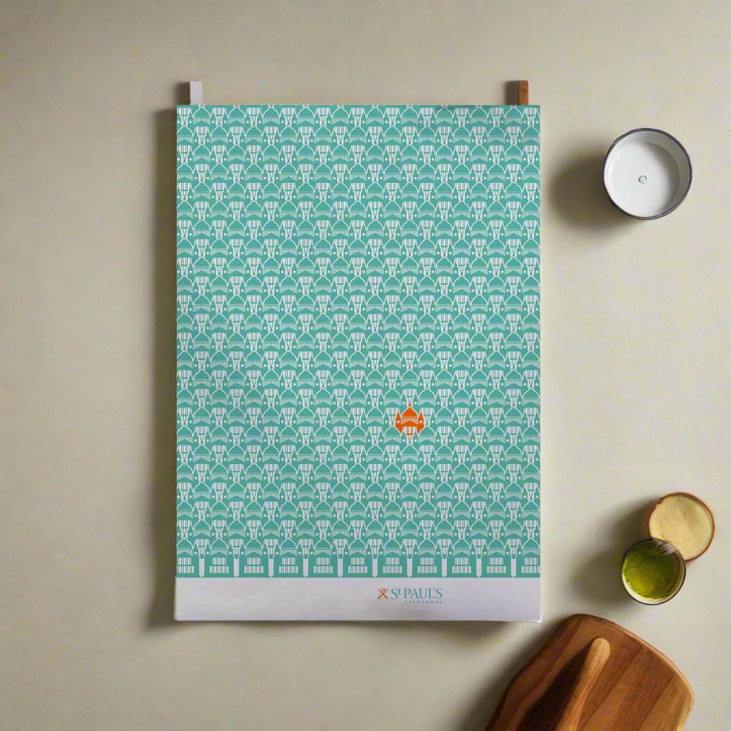 St Paul's Repeat Design Tea Towel