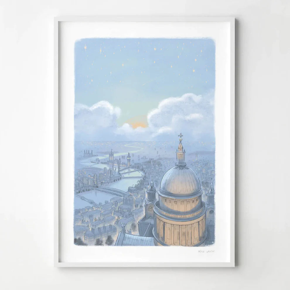 St Paul’s Twilight London Skyline Art Print – A4