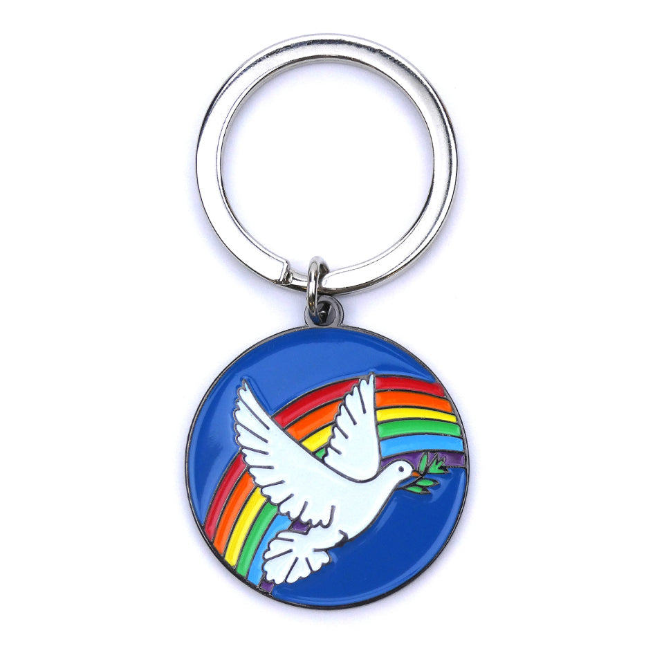 Dove Rainbow Keyring