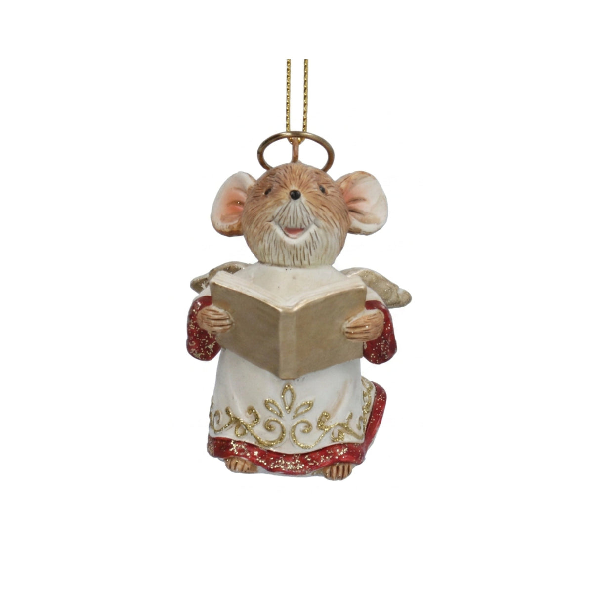 Resin Mouse Chorister Christmas Decoration