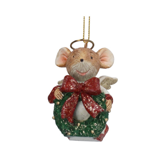 Resin Mouse Chorister Christmas Decoration