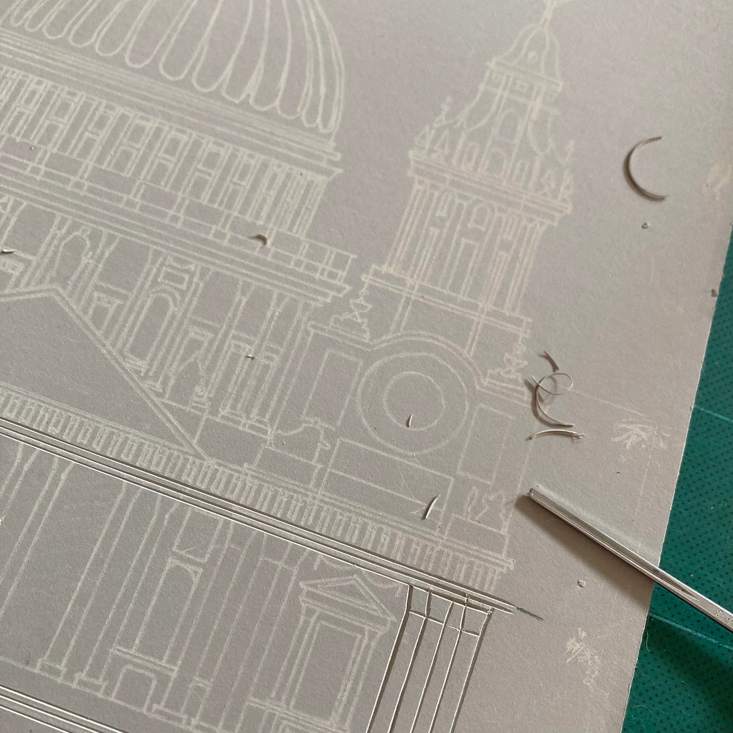 St Paul's Cathedral Linoprint - Davey Podmore