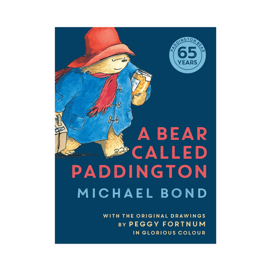Book cover of 'A Bear Called Paddington' with Paddington Bear illustration on a blue background.