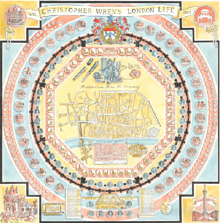 Christopher Wren's London Life Silk Scarf