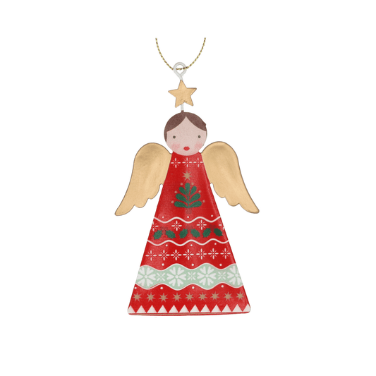 Alpine Tin Angel Christmas Decoration