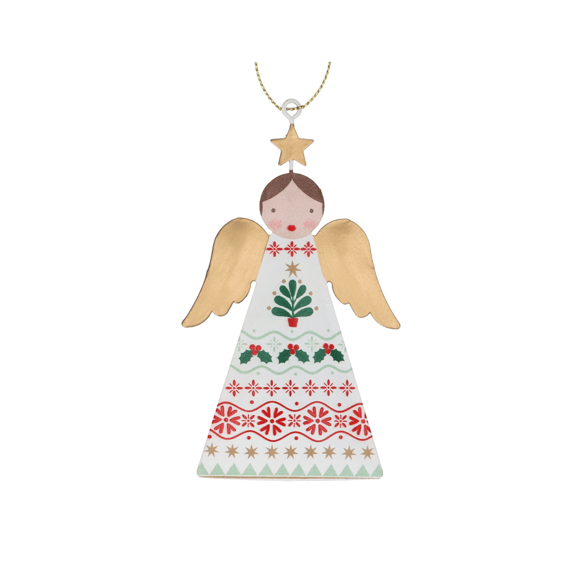 Alpine Tin Angel Christmas Decoration