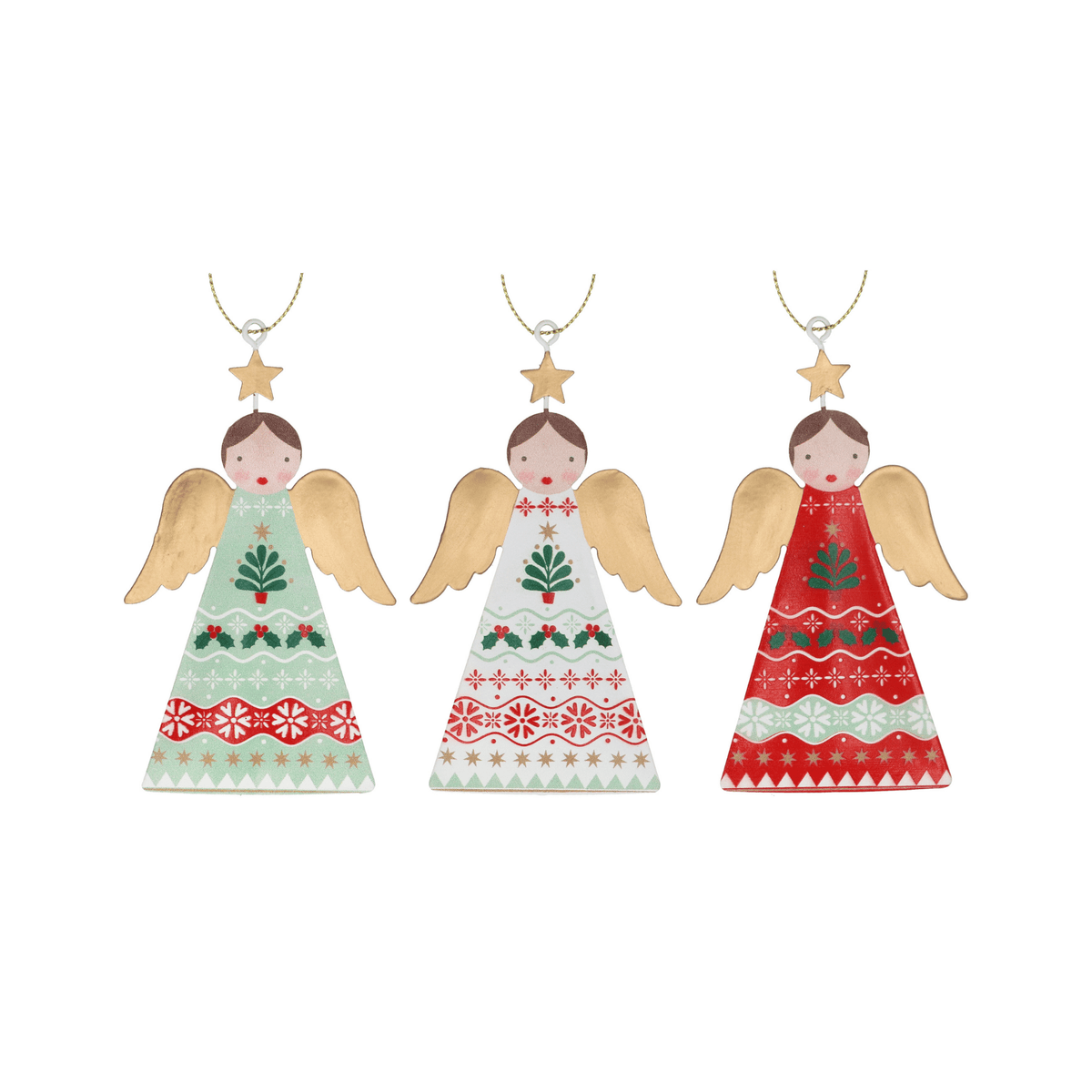 Alpine Tin Angel Christmas Decoration