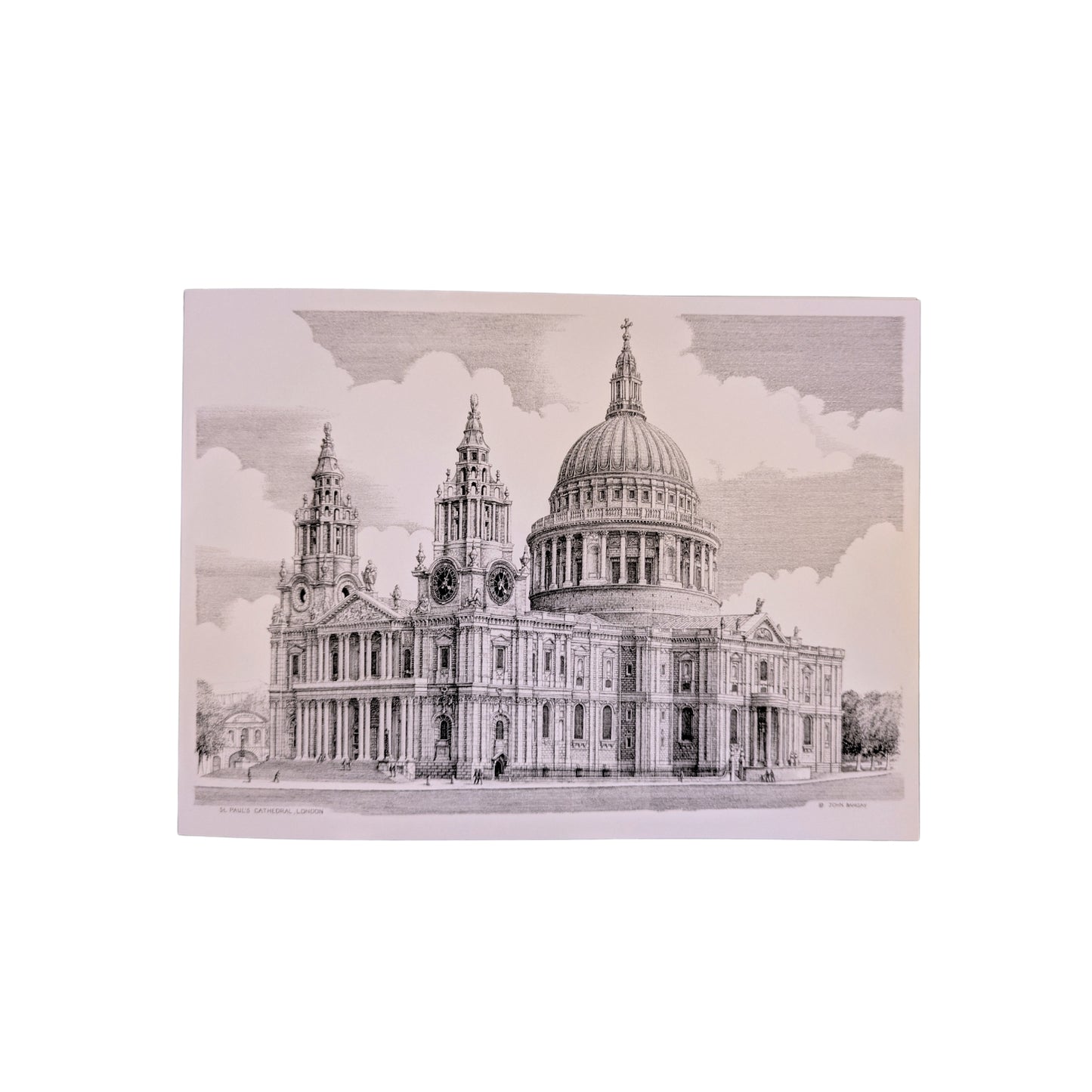 St Paul’s Cathedral Greetings Card (B&W) – John Bangay