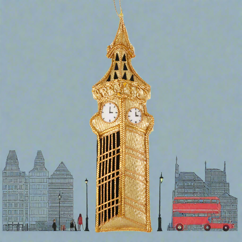 Gold Big Ben Decoration