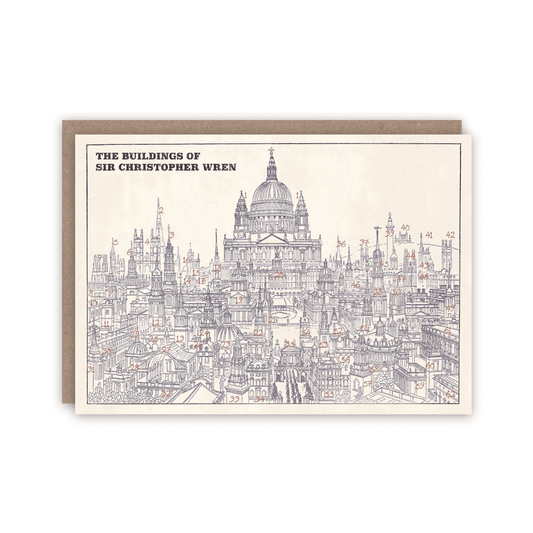 Wren's Buildings - Greetings Card