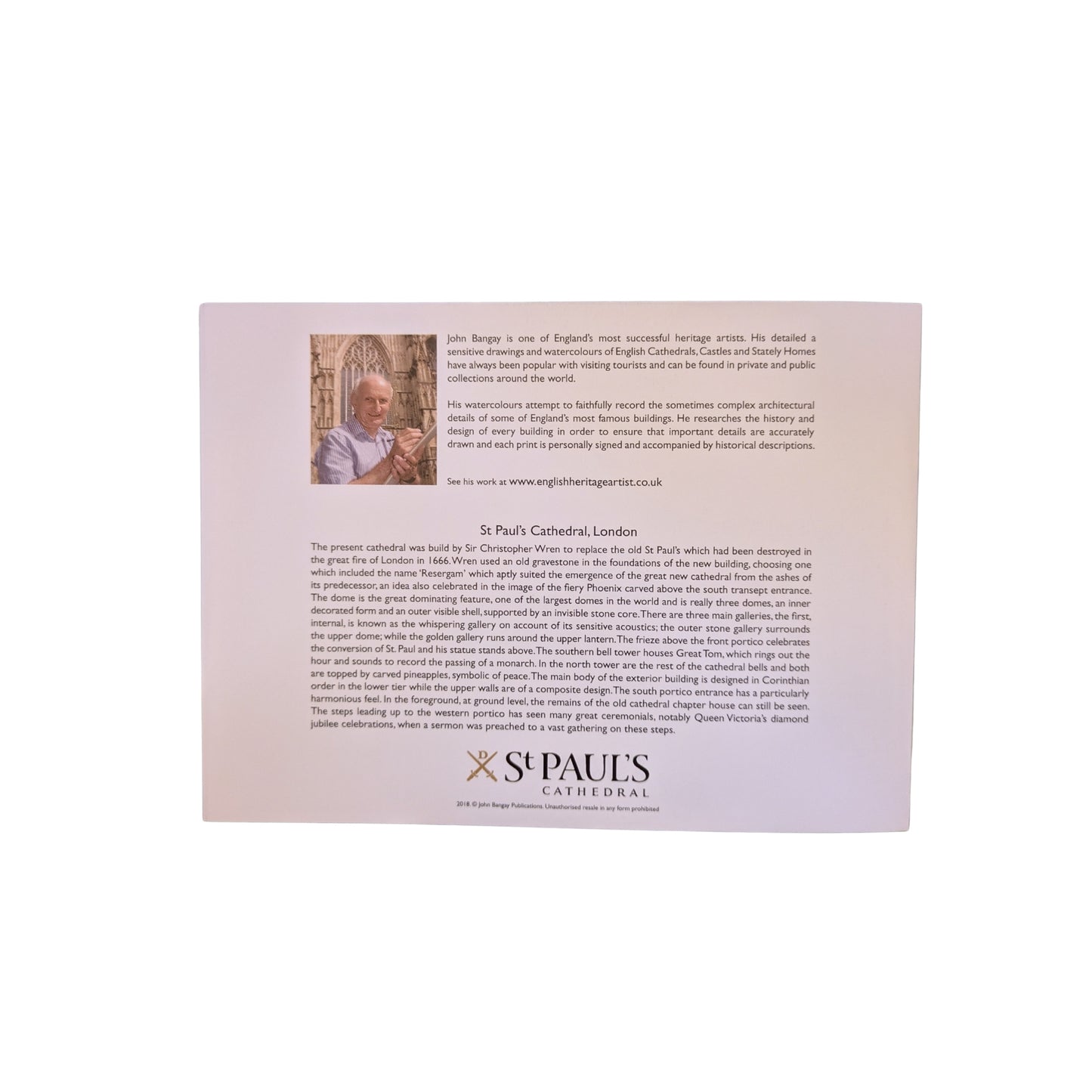 St Paul’s Cathedral Greetings Card – John Bangay