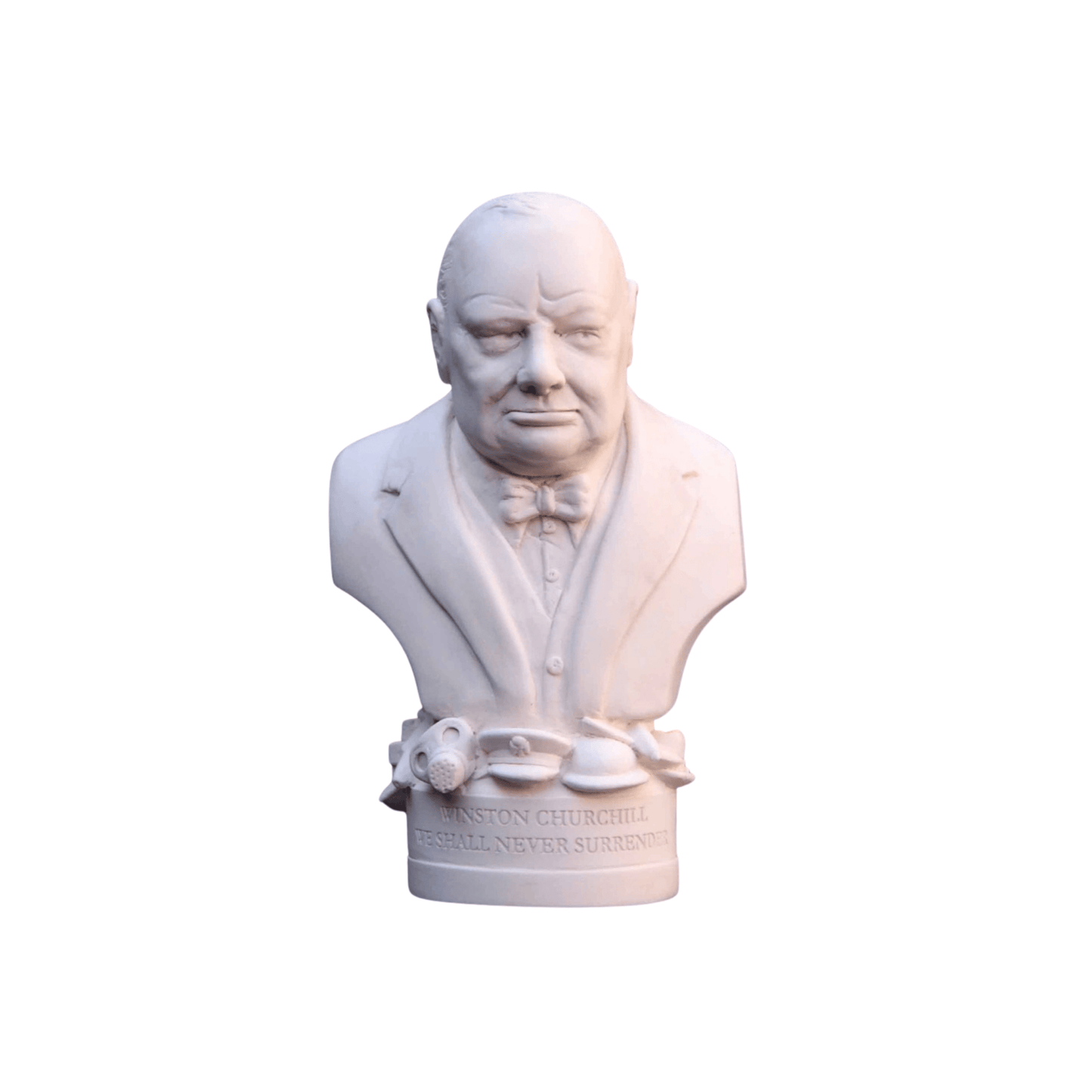 Sir Winston Churchill — White Plaster Bust