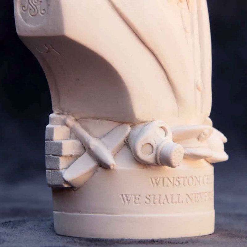 Sir Winston Churchill — White Plaster Bust