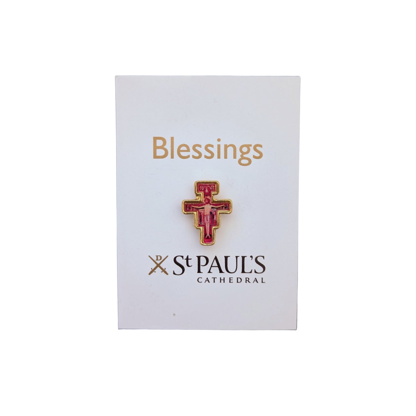 Franciscan Cross Pin Badge