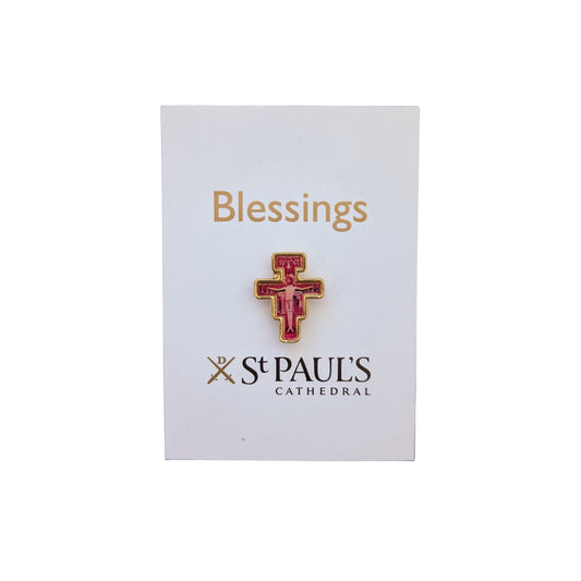 Franciscan Cross Pin Badge