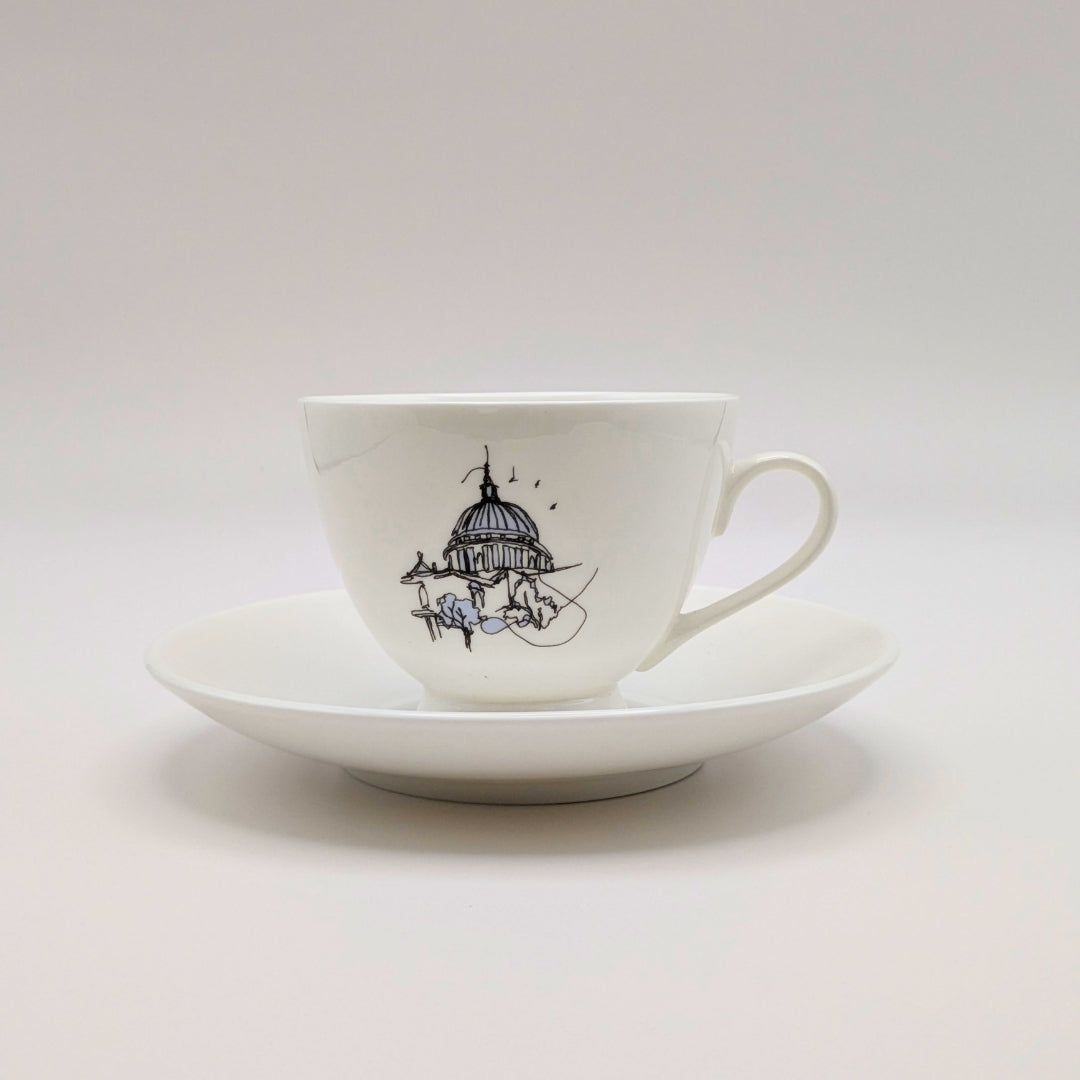 Feed the Birds - Bone China Cup and Saucer