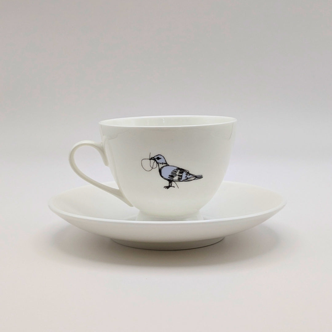Feed the Birds - Bone China Cup and Saucer